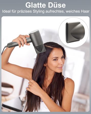 Професійний високошвидкісний фен для волосся 130 000 об/хв з іонізацією (500 млн негативних іонів), 4 температурних режимах та 2 швидкостях, для дому та подорожей