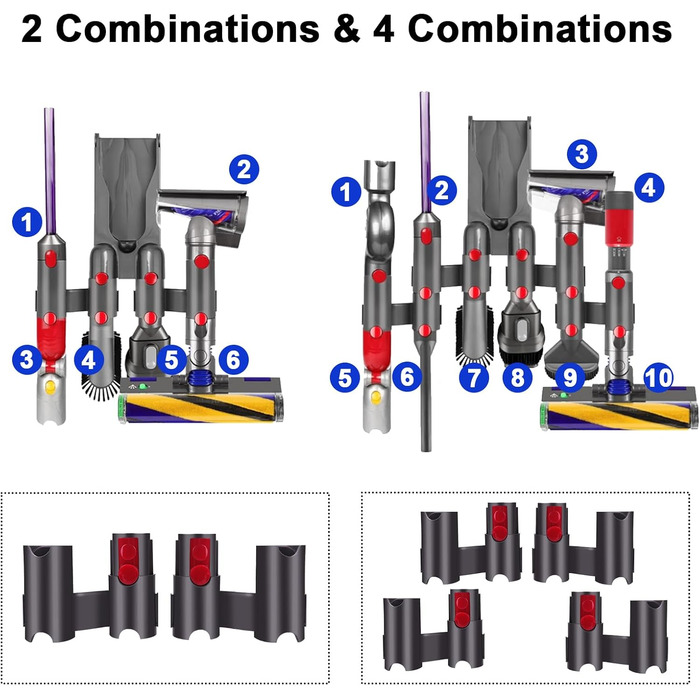 Тримач аксесуарів BellaGesundheit для пилососа Dyson, настінне кріплення для моделей V7-V15