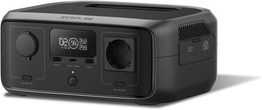 Портативна електростанція EcoFlow RIVER 3, 245 Wh, LFP акумулятор, до 600 Вт, 2x час роботи з GaN, <20 мс UPS, сонячний генератор для кемпінгу та подорожей (відновлений)