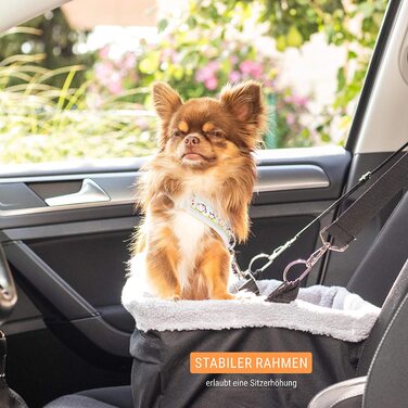 Автомобільне сидіння для маленьких собак Vicera з подушкою і ременем безпеки автомобільне сидіння для собак на передньому і задньому сидіннях * міцне автомобільне сидіння для собак на задньому сидінні * Водонепроникна кошик для собак чорного кольору