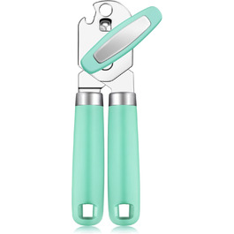 Відкривач консерв Rainspire: ручний, міцний, з гладким краєм, з відкривачем для пляшок, рожевий (м'ятно-зелений)