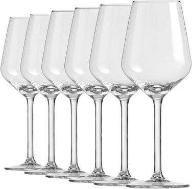 Набір келихів для білого вина Elegance 24 шт, 380 мл - великі келихи для вина, міцне скло, можна мити в посудомийній машині