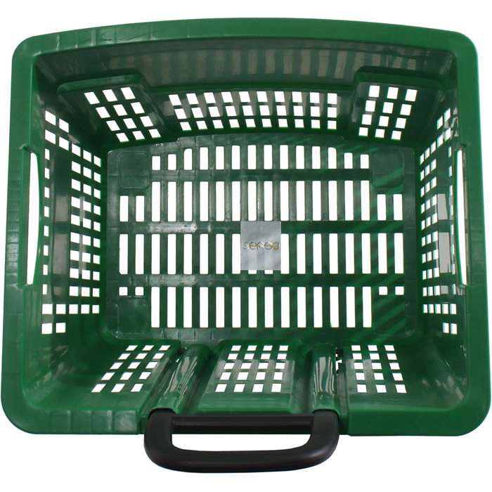 Візок для покупок GERSO об'ємом 55 літрів з роликами з АБС-пластика кошик для покупок на коліщатках Різнокольоровий (зелений)