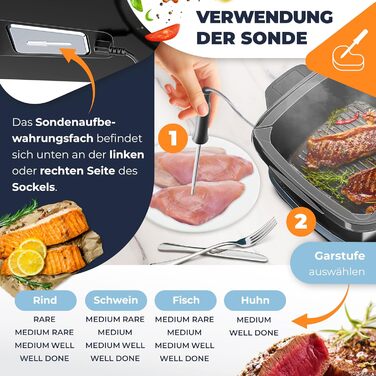 Мультиварка KESSER® 8л з фритюрницею, 16 програм, срібна: приготування на грилі, випікання, тушкування, приготування на пару, підтримка тепла, рисоварка, функція йогурту