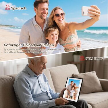 Frameo Цифровий фоторамка 10.1 дюйма, WALN, 32 ГБ, автоповорот, відправка фото/відео через додаток