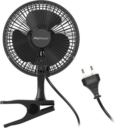 Вентилятор Pro Breeze AirFlo Standventilator 109 см з пультом та LED-дисплеєм – 2 режими, осциляція, 29 дБ, регулювання висоти, енергоефективний для спальні, офісу та дому (Чорний)