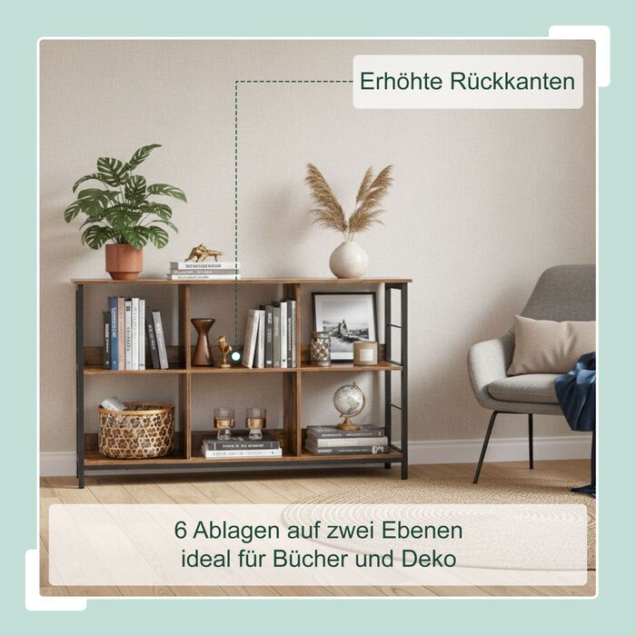 Індустріальна полиця Relaxdays з 6 секціями