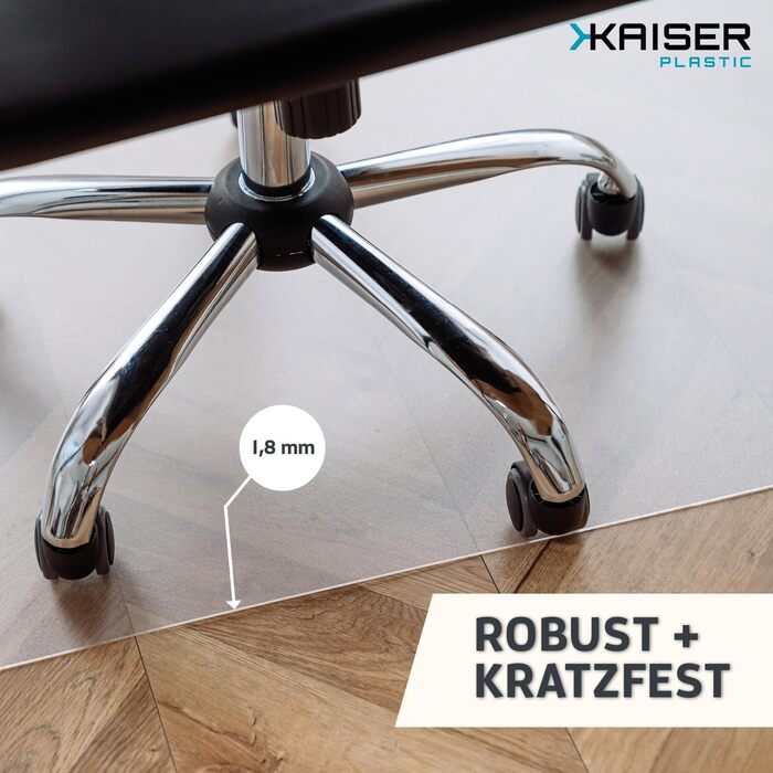 Захисна килимок для офісного крісла Kaiser plastic® | 115 x 135 см | для захисту твердих підлог