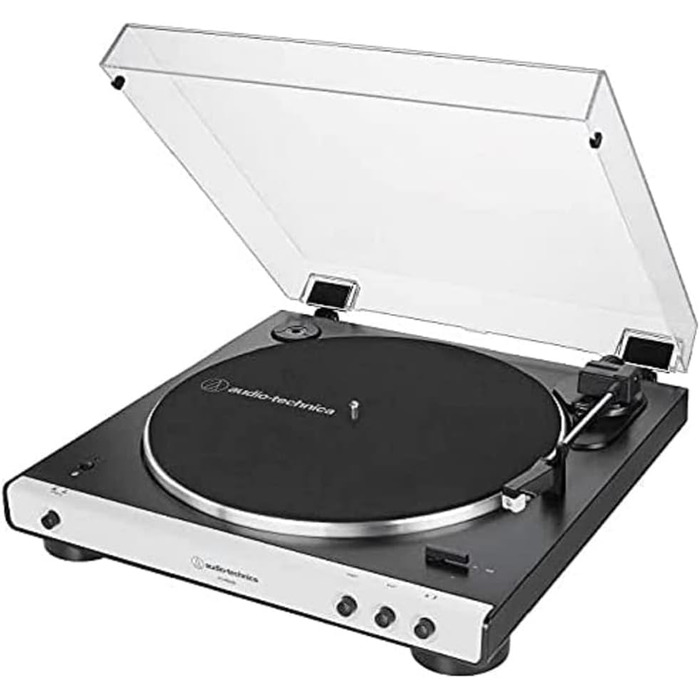 Програвач вінілу Audio-Technica LP60XBTBK з Bluetooth, автоматичний, ремінний привід, стерео, білий колір