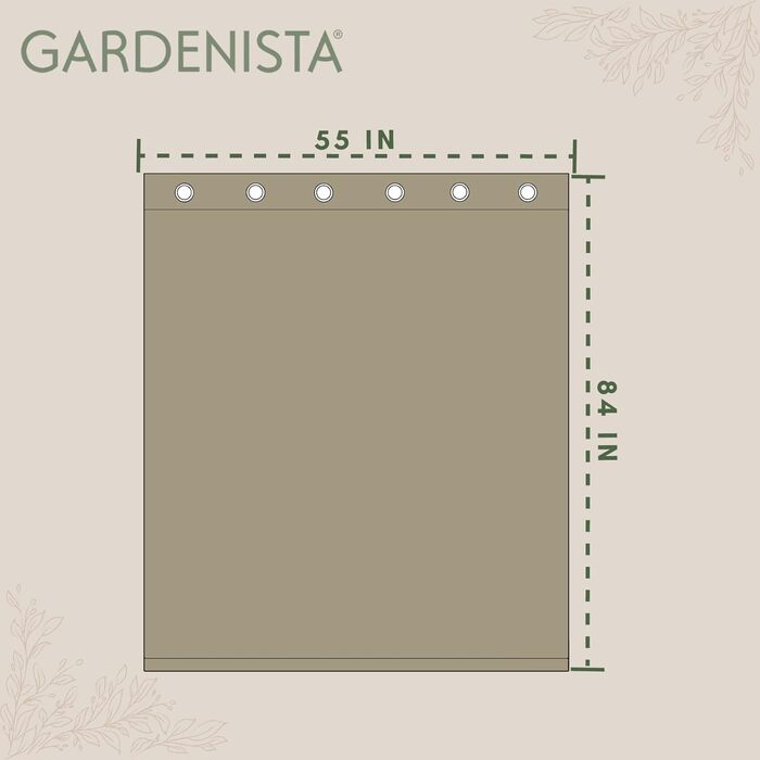 Штора для терас Gardenista з люверсами 140x213 см сіро-коричнева