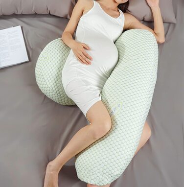 Подушка для вагітних SHANNA зелена Н-подібна