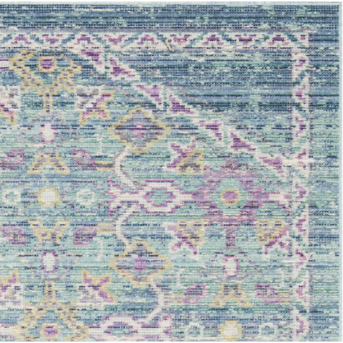 Килим SAFAVIEH Traditional - вінтажний, з коротким ворсом, бірюзовий/мульти, 160x229 см