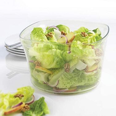 Вращатель для салату Mastrad-зручного розміру для зручного зберігання-нековзне дно і 100 герметичність - можна мити в посудомийній машині, зелений, F31408 (33 x 30 x 26 см)