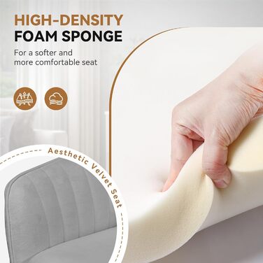 Крісло Aivermeil для офісу та дому: м'яке, з підголовником, обертове, регульоване по висоті, ергономічне, до 120 кг (сірий)