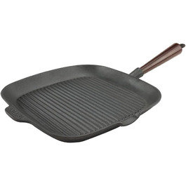 Carl Victor - чавунна сковорода-гриль квадратна 28x28 см з дерев'яною ручкою