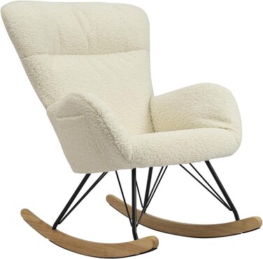 Шкільний крісло-гойдалка Vielllliving для спальні, 150 кг, темно-сірий (бежевий), 93.5x100x55 см