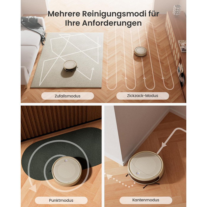 Робот-пилосос LEFANT M330 з функцією миття, 5000Pa, лазерна навігація, PSD-технологія, APP, 160 хв, для тварин, килима, твердих підлог, сірий (M310 Champagne)