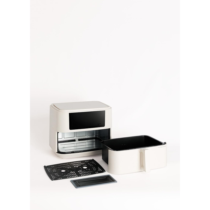 Фритюрниця повітряна 4.2L з паром, 6 програм, 1300W (10L Dual, кремовий)