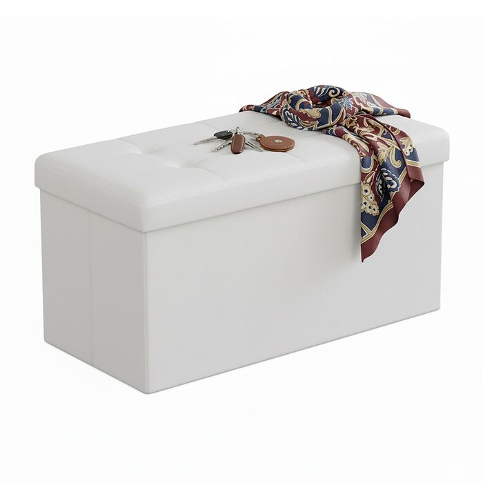 Relaxdays Складана лавка з штучної шкіри