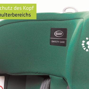 Автокрісло 76-150 см 4BABY Go-Fix з Isofix, I-Size, регульоване, з підкладкою, для дітей