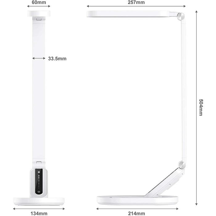 Стійлампа JKSWT для догляду за очима: диммирувана, 5 режимів кольору, 72 LED, USB-порт, сенсорне керування, функція пам'яті