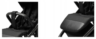 Дитячий візок-прогулянка 4BABY Xplode, чорний, алюмінієвий, з аксесуарами