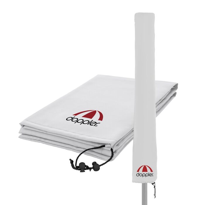 Чохол для садового парасоля Doppler Jack для центрального кріплення | Захисний чохол для парасоля діаметром до 350 см | Стійкий до погодних умов з блискавкою та ручкою