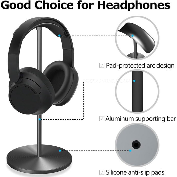 Підставка для навушників Cyfromt на стіл, органайзер, металева, для геймінгу