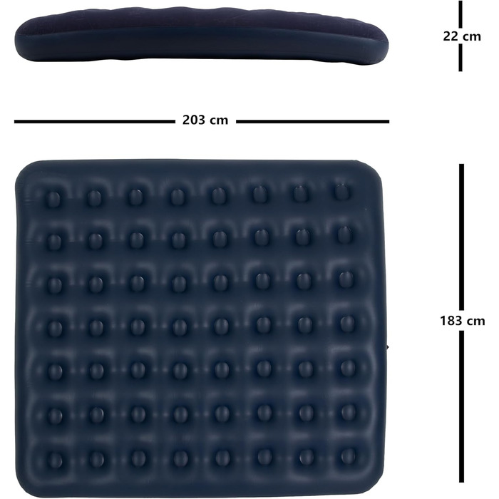 Надувний матрац для кемпінгу та дому AVENLI на 2 особи (203x183x22 см)