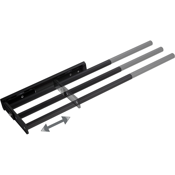 Тримач для рушників SOTECH TED, алюміній, 3-ярусний, телескопічний, чорний матовий (325-487 мм)