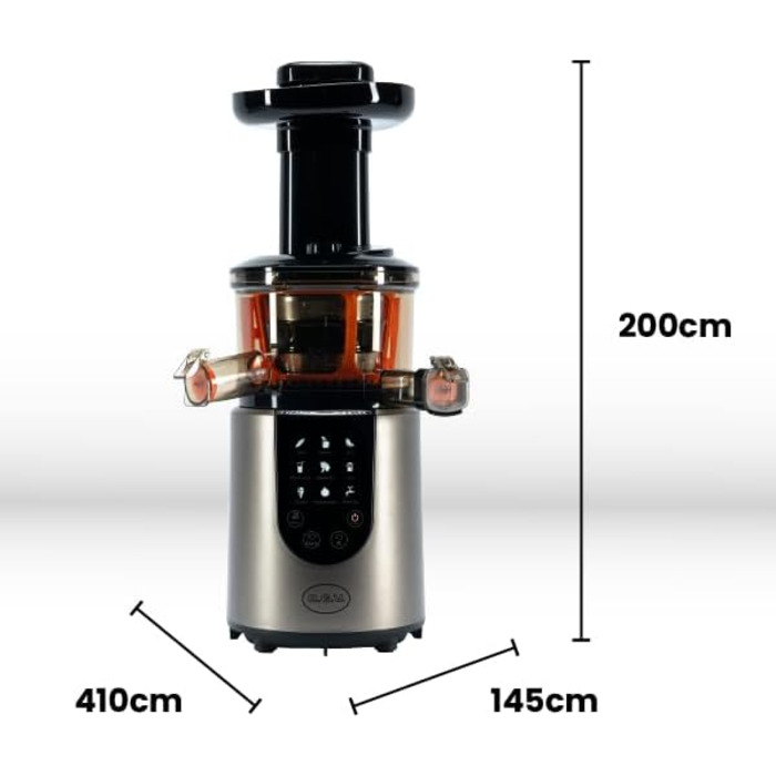 Соковитискач RG V Juice Art Digital 110851 з цифровим дисплеєм, срібного кольору