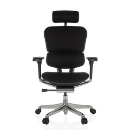 Офісне крісло / Крісло керівника ERGOHUMAN GEN2, тканина, чорний колір, hjh OFFICE