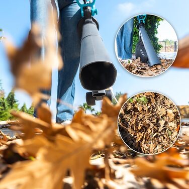 Cecotec Airforce 3300 Crush&Go: електропилосос та подрібнювач листя, 3300 Вт, 270 км/год, XL-насадка, 6 швидкостей, мішок 40 л