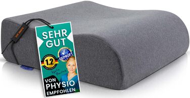 Подушка-підсидник DYNMC Bequeme для дорослих та дітей, ергономічна підставка на стілець та в авто, розроблена з фізіотерапевтами, сіра