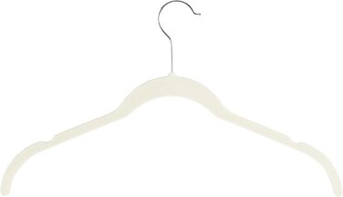 Базова вішалка Domopolis Для сорочки / сукні, з оксамитовим покриттям, (слонова кістка, 100 г., одномісна)