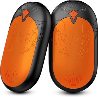 Електричні грілки для рук 2 шт. - USB перезаряджувані, 3 режими нагріву, 24 години тепла, для активного відпочинку взимку (Помаранчевий)