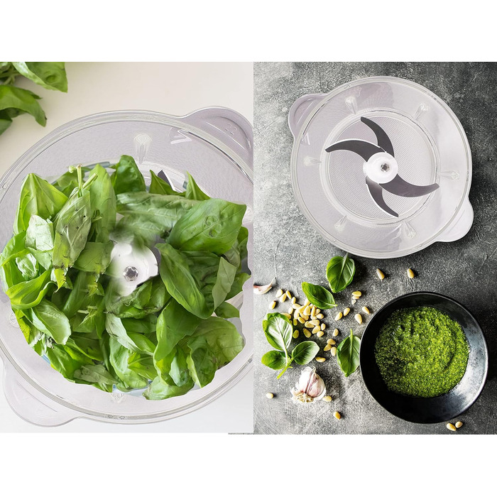 Кухонний комбайн Beper P102ROB001 зі скляною чашею, сірий/чорний