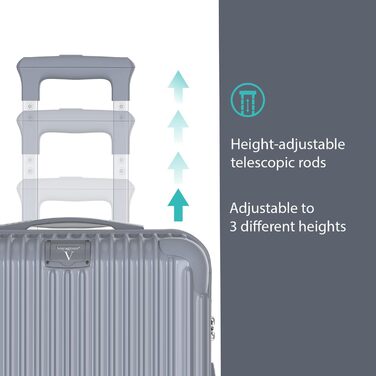 Набір валіз Voyagoux 2 шт. - 40L & 116L, жорсткі валізи, TSA-замок, ABS, 4 колеса 360°, міцний та легкий, рожеве золото