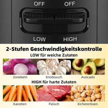 Електричний подрібнювач Multizerkleinerer | 400W, 2 швидкості, нержавіюча сталь, міксер, 0.95L, сірий