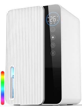 Електричний осушувач повітря 1800 мл, енергозберігаючий, для спальні та ванної кімнати, 22,5W, тихий, з режимом сну, таймером та автовимкненням (550 мл/день)