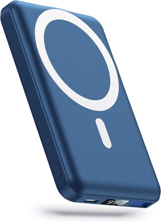 Бездротовий 22,5 Вт PD зі світлодіодним дисплеєм та USB-C для iPhone 15/14/13/12 (Navy), 10000mAh