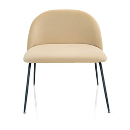 Крісло для відпочинку / Крісло для вітальні VELVO, оксамит, бежевий, hjh OFFICE