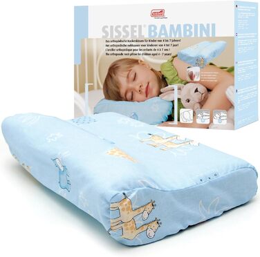 Ортопедична подушка для дітей Sissel® Soft Bambini | 4-7 років | Ергономічна підтримка шиї | Віскоеластична піна | Зручна для подорожей | 37x25 см