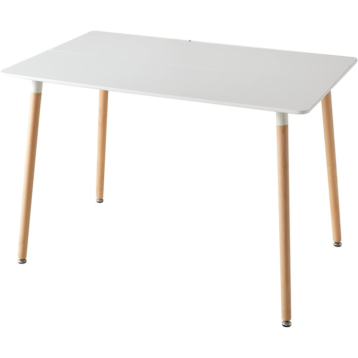 Стіл обідній GrandCA HOME прямокутний, 110x70x75 см, білий. Масивне дерево, MDF, для кухні/вітальні