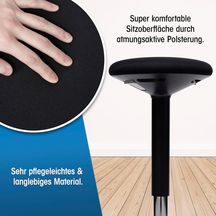 Ергономічний офісний стілець-трансформер 2-в-1 з регулюванням висоти (чорний) | Стілець для здорової спини