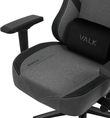 Ігровий крісло VALK Freya з дихаючою тканиною, ергономічний офісний крісло, регульований на 160º, підлокітники 4D, алюмінієва база, подушка з Memory Foam, професійне ігрове крісло (Atomic Grey)
