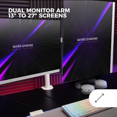 Кріплення для монітора Mars Gaming MARM1W, сумісний з VESA75/100, для моніторів до 32