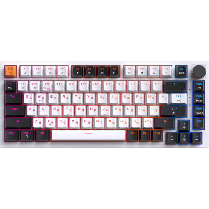 Дротова механічна клавіатура GamePro MK160W (Red) з Hot-Swap RGB White