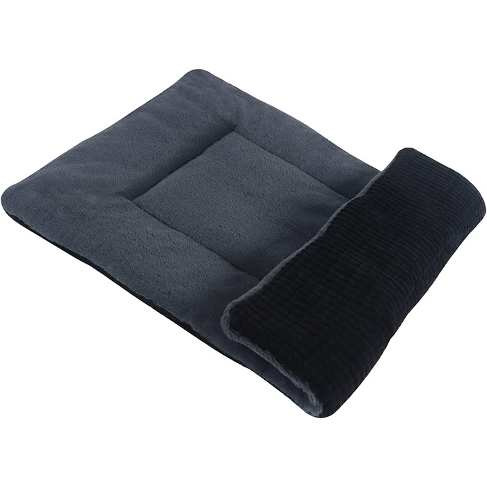 М'яка і тепла подушка для кішок PET SPPTIES, зручна для машинного прання, двоцільова подушка для дивана для домашніх тварин PS085 (90x70 см, чорний)