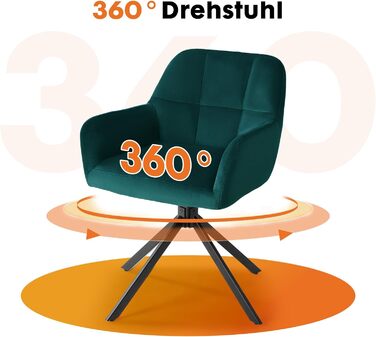 Набір з 2 стільців Sweetcrispy для їдальні, кухня, робочий кабінет, зелений, до 120 кг, з металевими ніжками